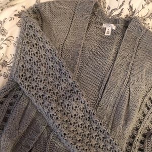 grey long sweater